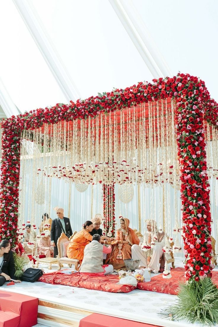 Royal Wedding Mandap & Floral Aisle